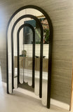 DM10526A-Arc 72 inch Full Length Black Mirror/ Mirrored Wall Art