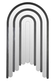 DM10526A-Arc 72 inch Full Length Black Mirror/ Mirrored Wall Art