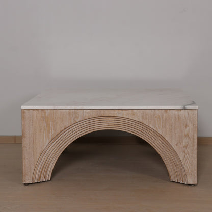 Paxton Marble Top Square Arch Coffee Table 36"w
