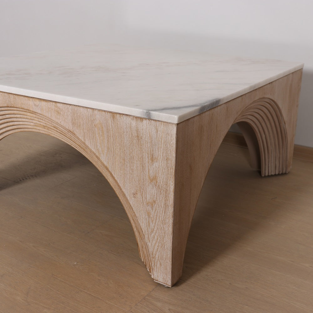 fluted coffee table