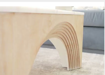 Paxton Marble Top Square Arch Coffee Table 36"w