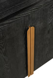 DM20739A-Flamm Accent Cabinet with Ball Feet in Black