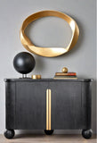 DM20739A-Flamm Accent Cabinet with Ball Feet in Black
