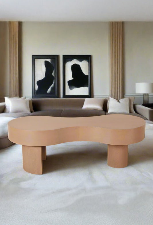 Devi Free Form Wood Coffee Table