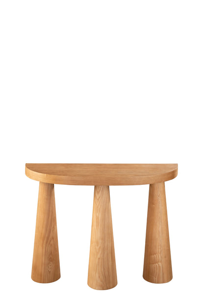 Alinda 40"long Cone Legs Half Moon Console Table and Free Form Mirror Set