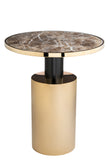 Taylor  Side Table-Brown and Gold