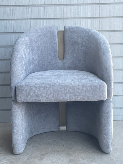 gray velvet dining chair