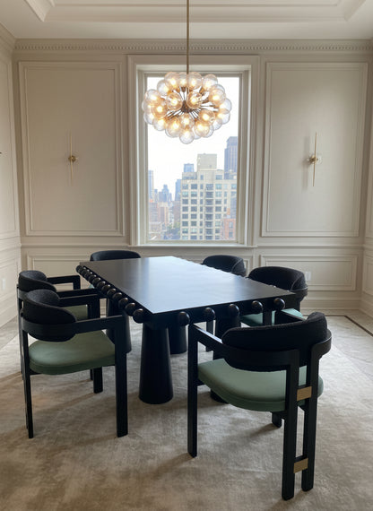 Dot Rectangular Wood Dining Table in Black (Copy)