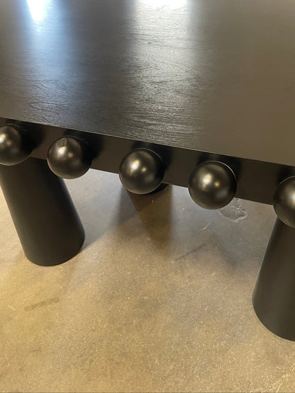 Dot Architectural Black Wood Desk with Ball Design