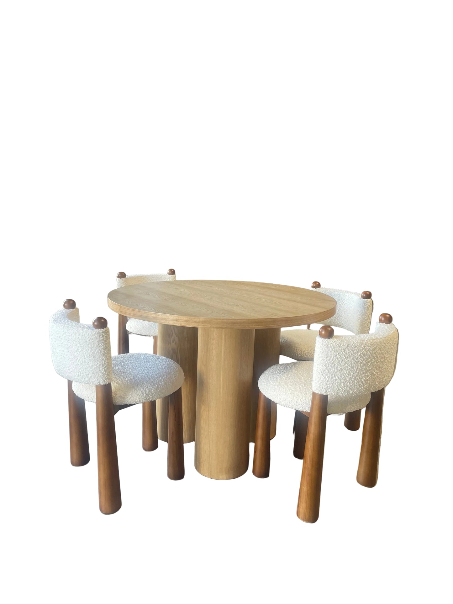 Balmain 42"w Round Dining Table with Column Legs