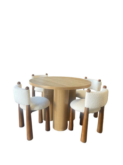 Balmain 42"w Round Dining Table with Column Legs