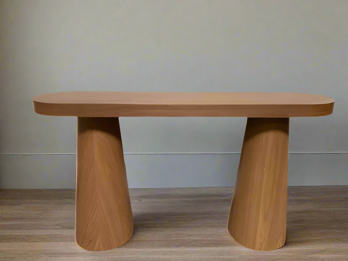 Cone Legs Oval Modern Console Table