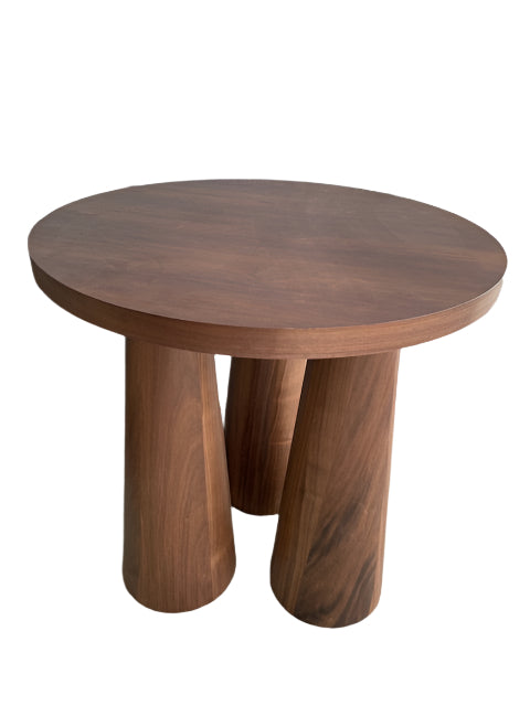 Cone Legs Wood Round Accent Entry Table