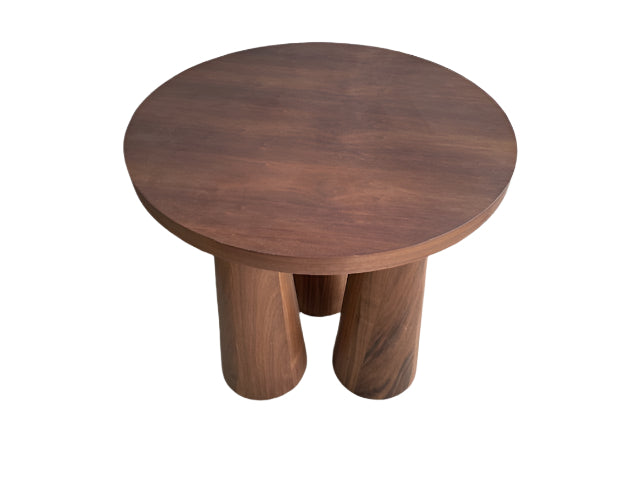 Cone Legs Wood Round Accent Entry Table