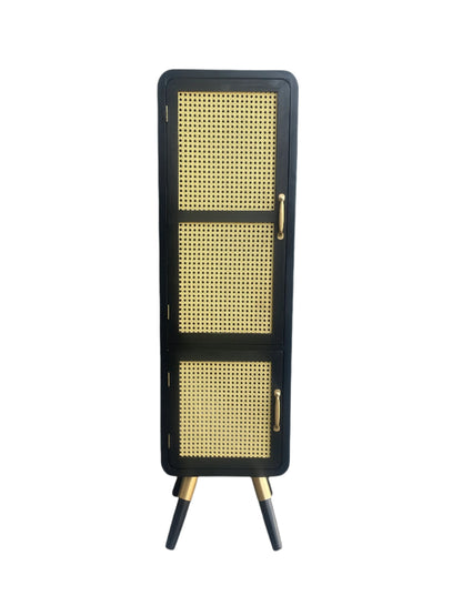 black tall cabinet