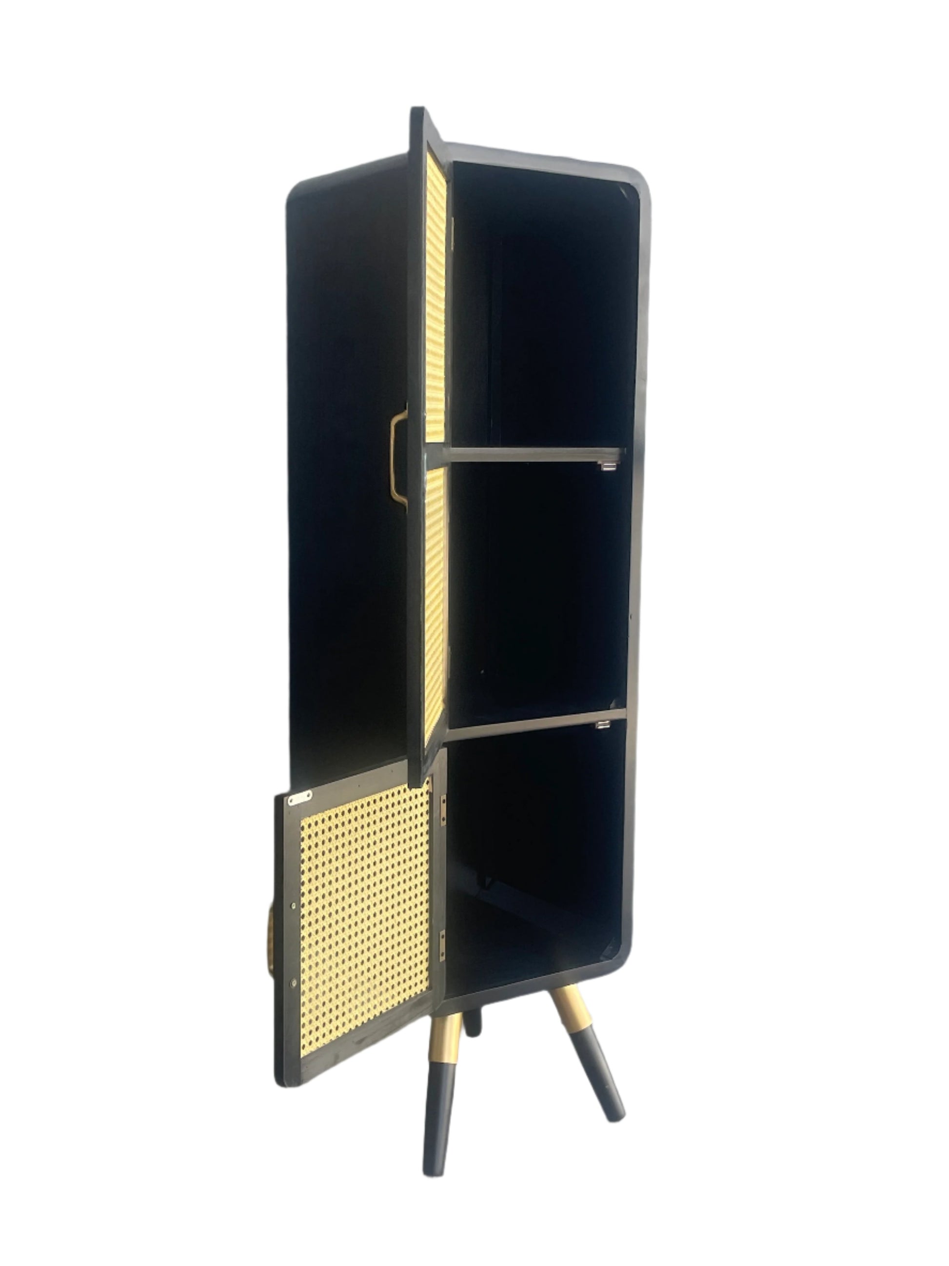 tall cane cabinet