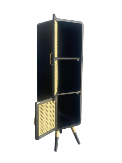 tall cane cabinet