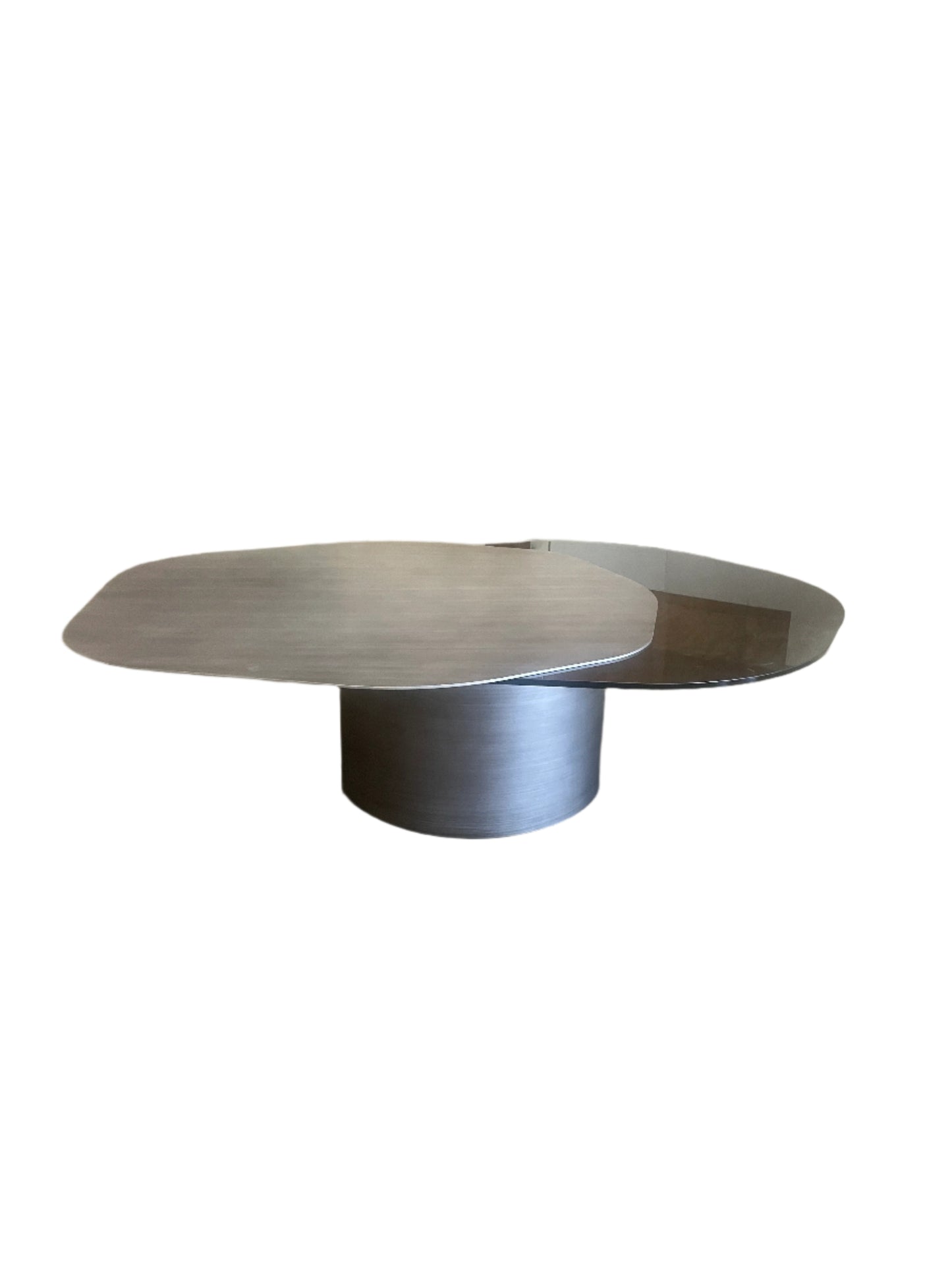 silver free form coffee table 