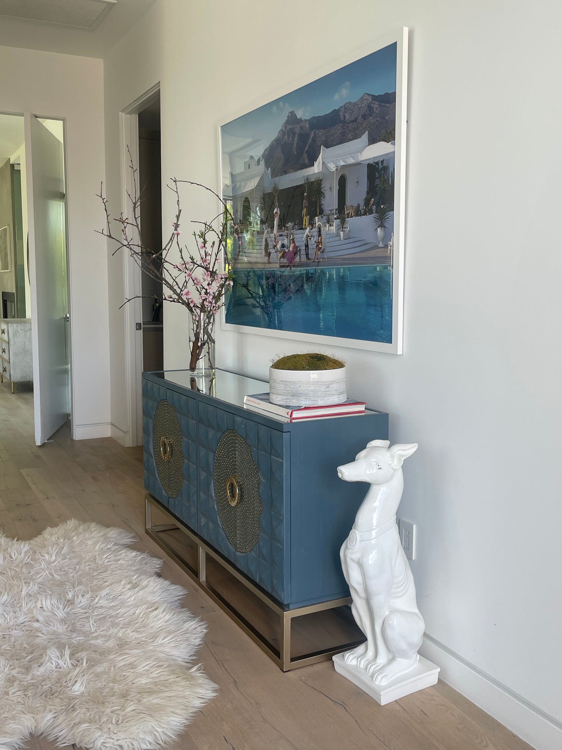 blue sideboard