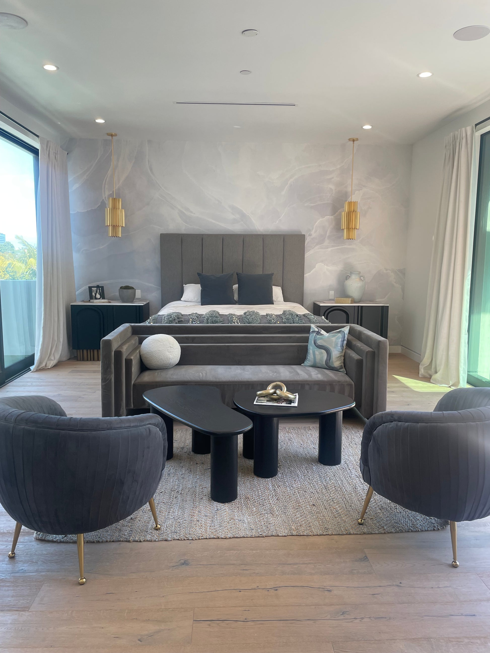 chic gray sofa