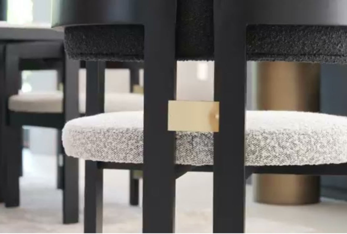 Conan Black Dining Table Set for 8