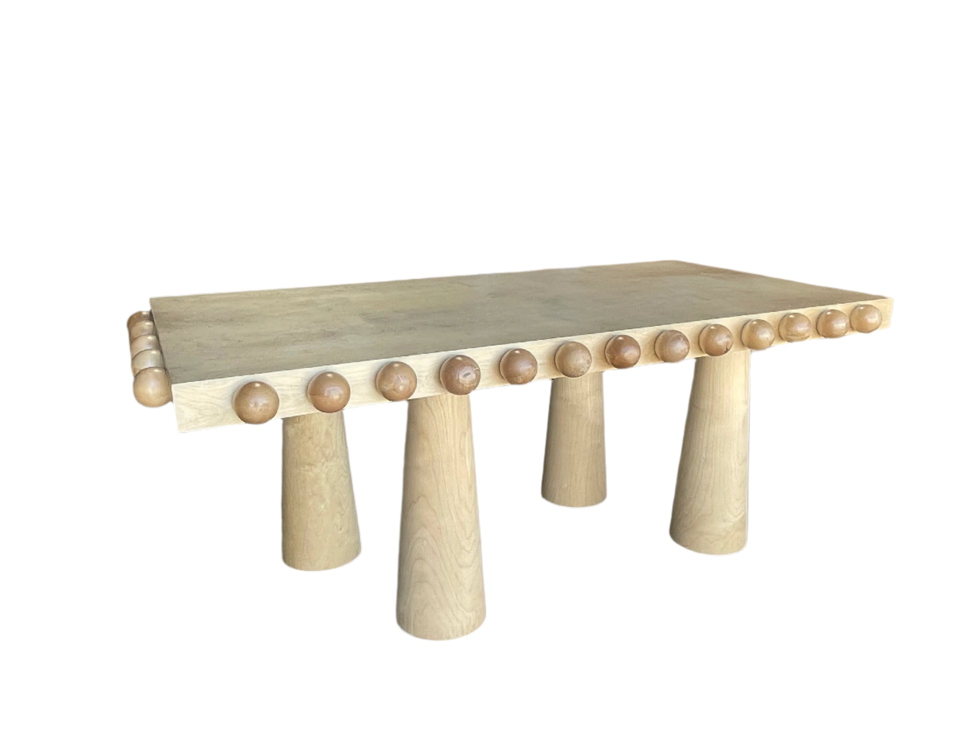 dining table with cone legs