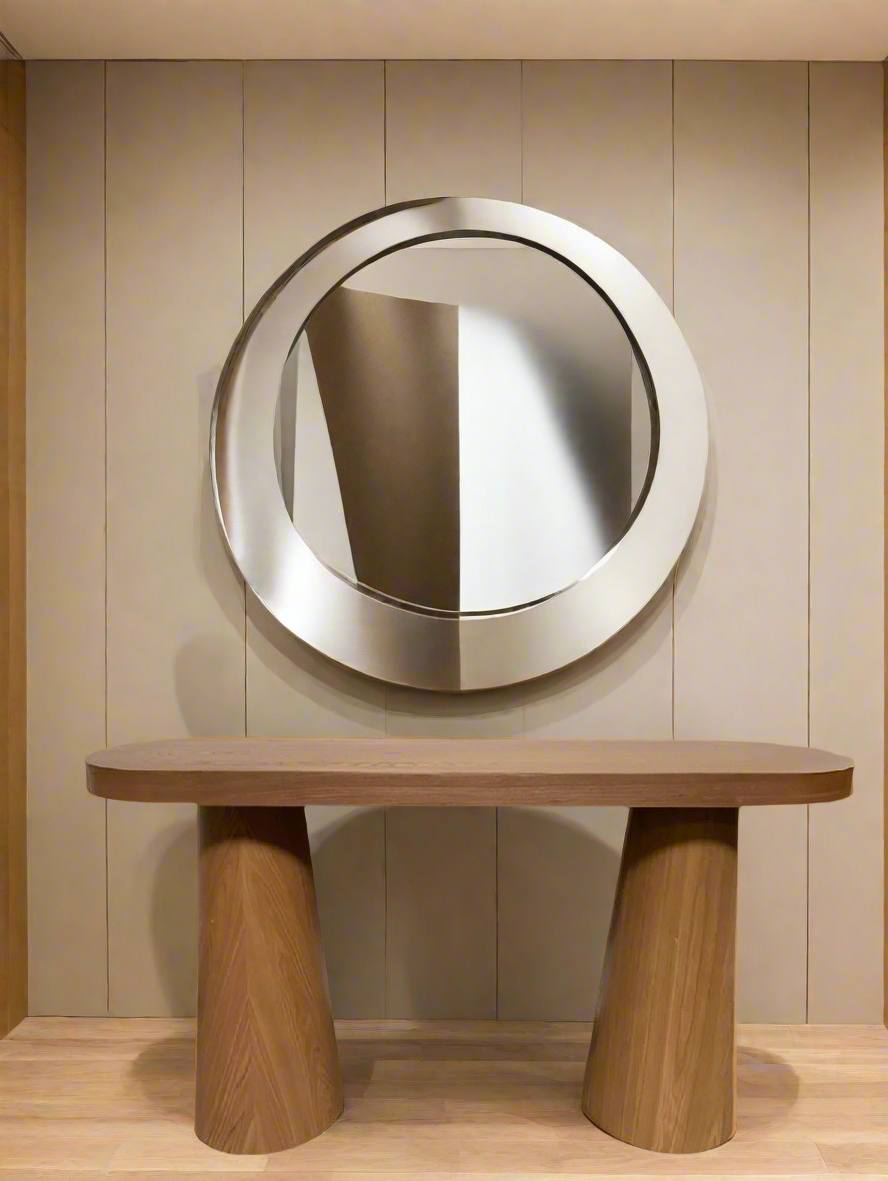 Cone Legs Oval Modern Console Table