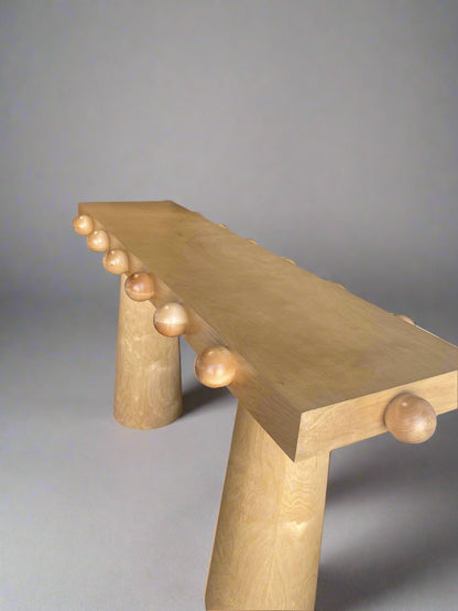 Dot Modern Console Table in Light Oak