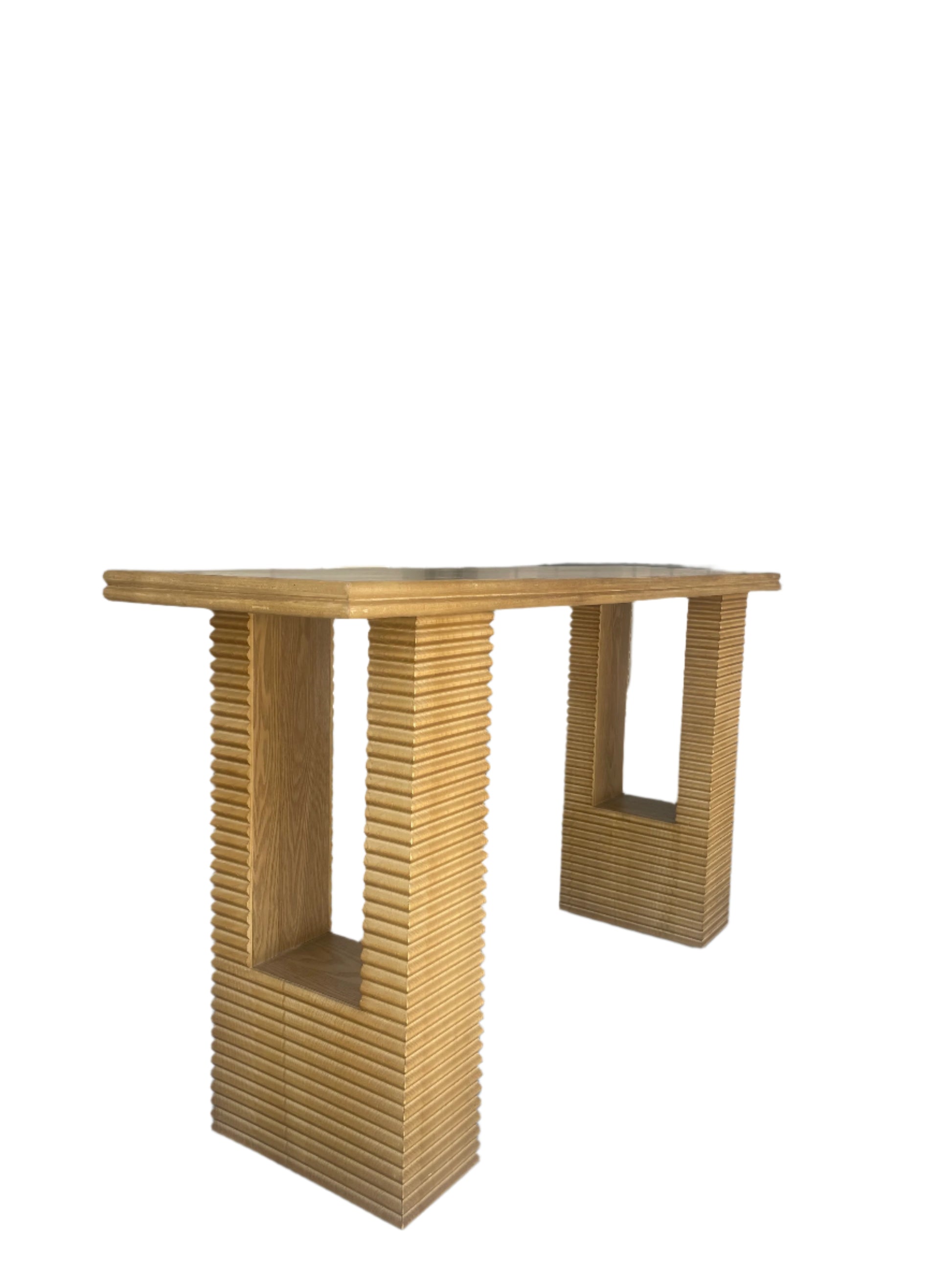 fluted console table