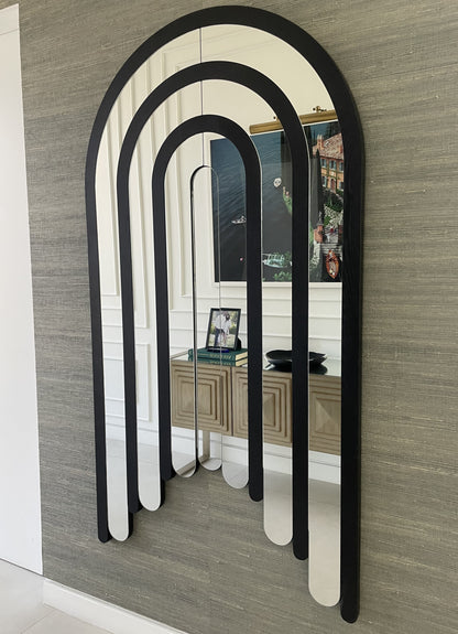 Arc 72 inch Full Length Black Mirror/ Mirrored Wall Art