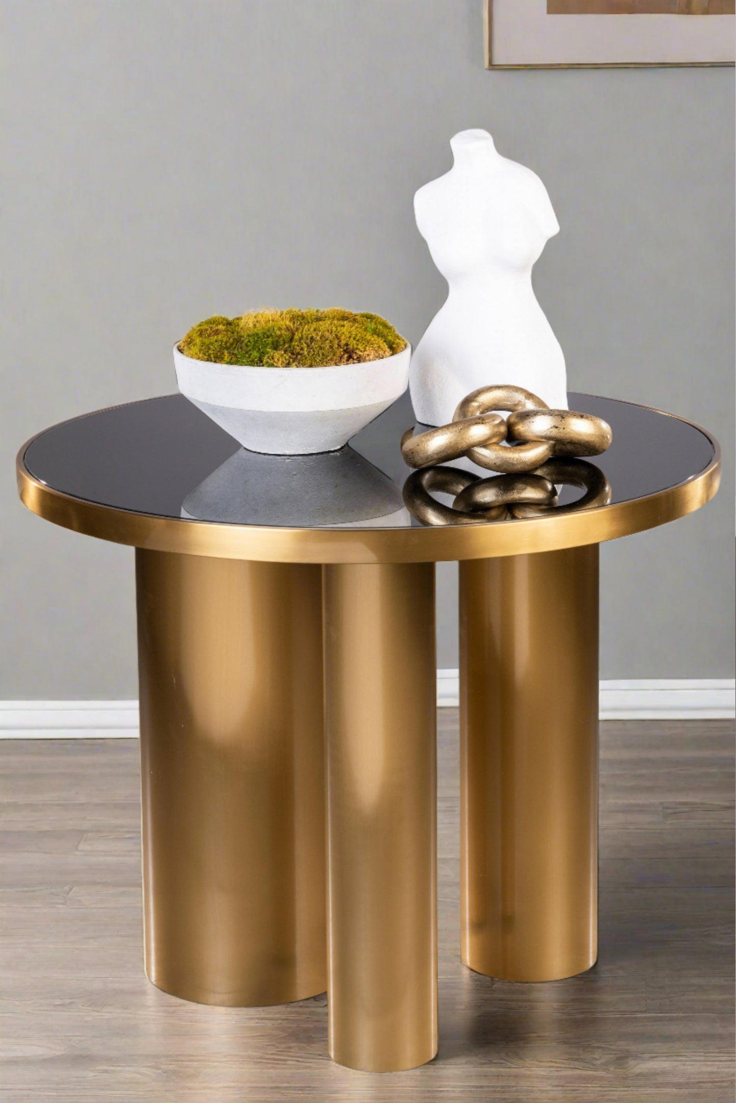 Balmain Accent Table in Gold and Black