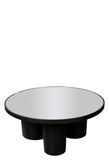 black modern round coffee table 