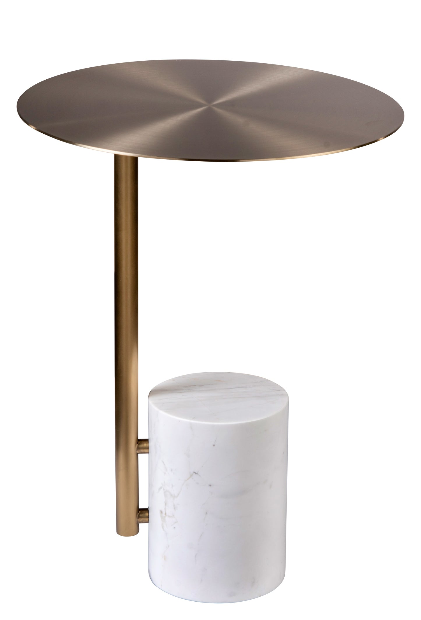 Marble base gold and white drink table