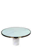 Kaia Set of 3 Marble Base Coffee Table Set-White and Gold