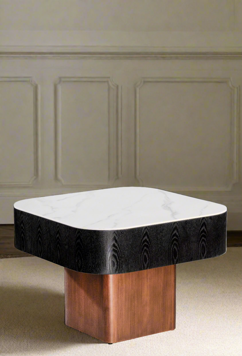 Styles Ceramic Top End Side Table  with Storage