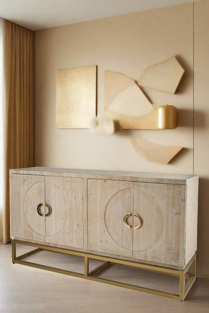 Toretto Sideboard with gold legs