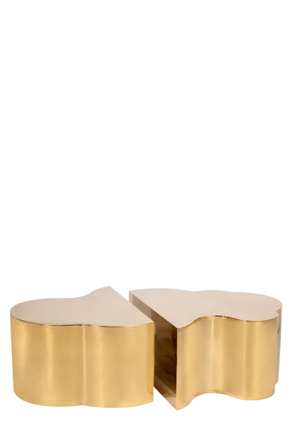 Kate And Luca Coffee Table Set in Gold