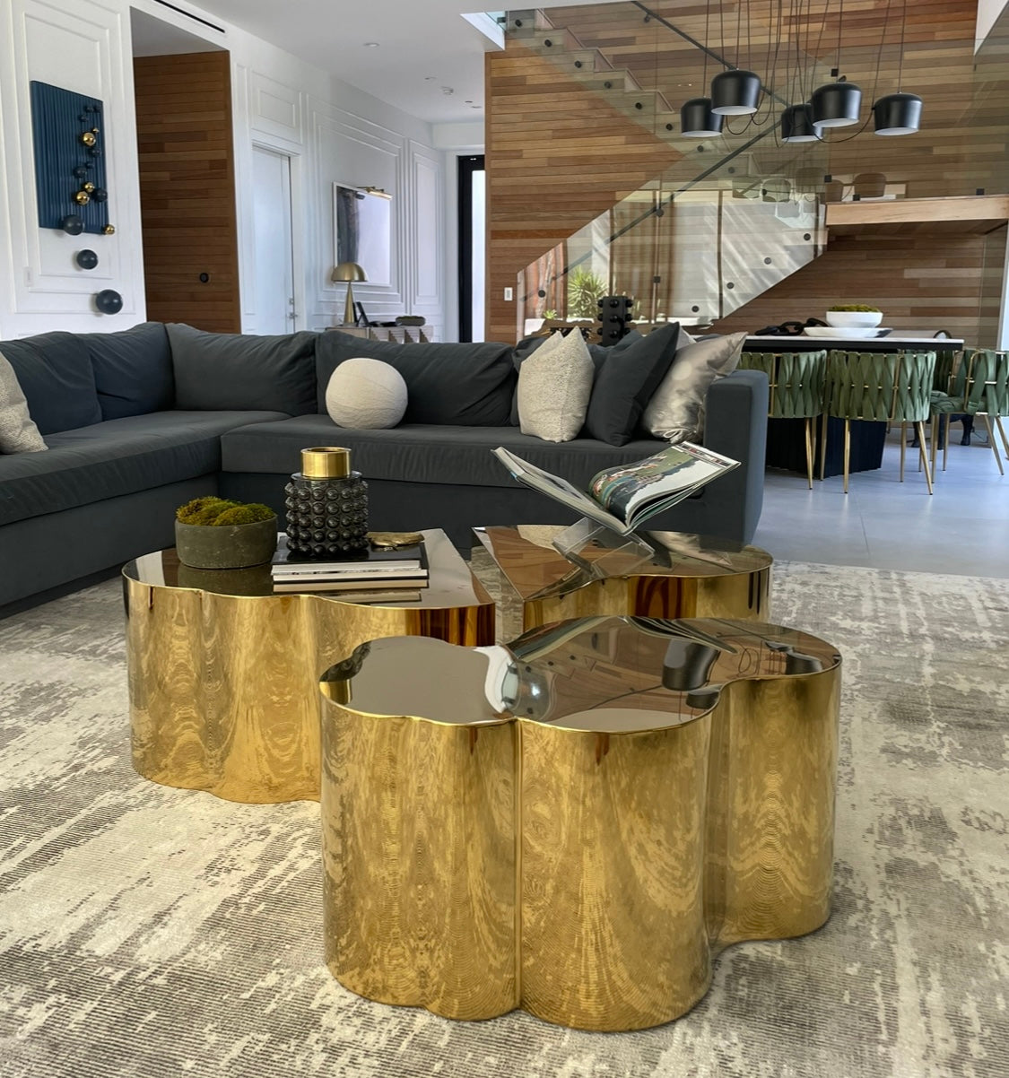 modern glam coffee table set