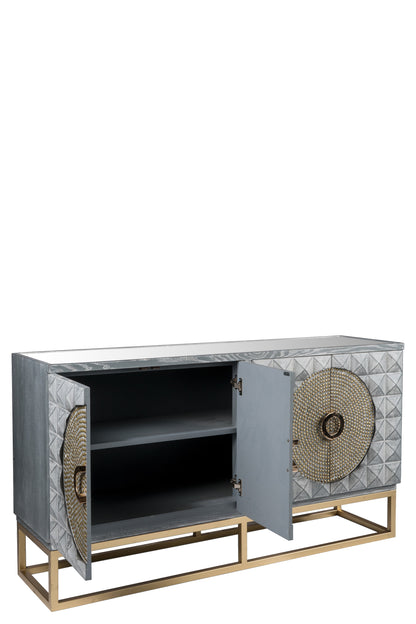 Zelda Blue Gray Studded Sideboard
