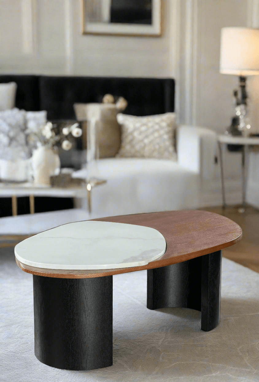 irregular shape coffee table
