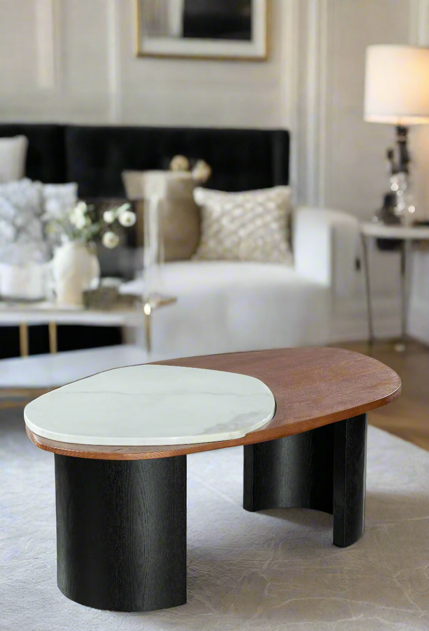 irregular shape coffee table