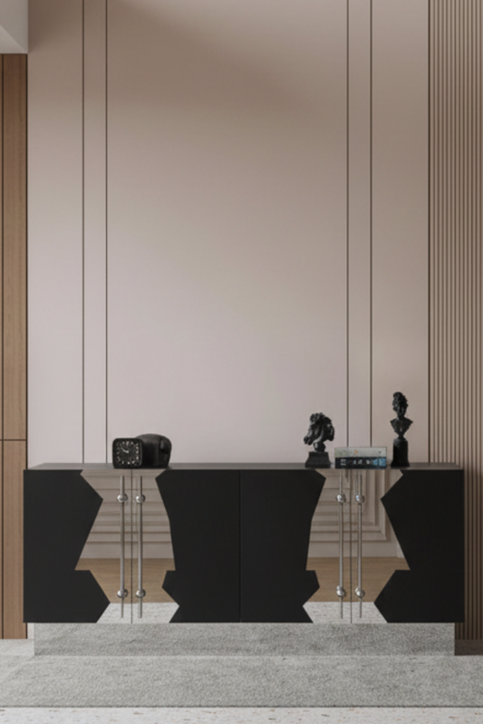 Callista Sideboard in Black and Silver