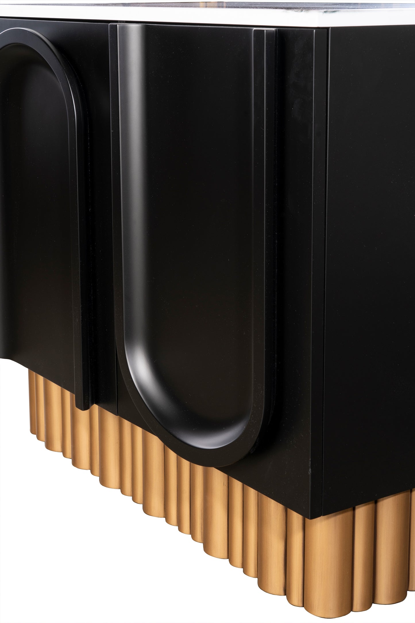 Cara Accent Cabinet in Black and Gold