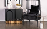 Cara Accent Cabinet in Black and Gold