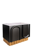 Cara Accent Cabinet in Black and Gold