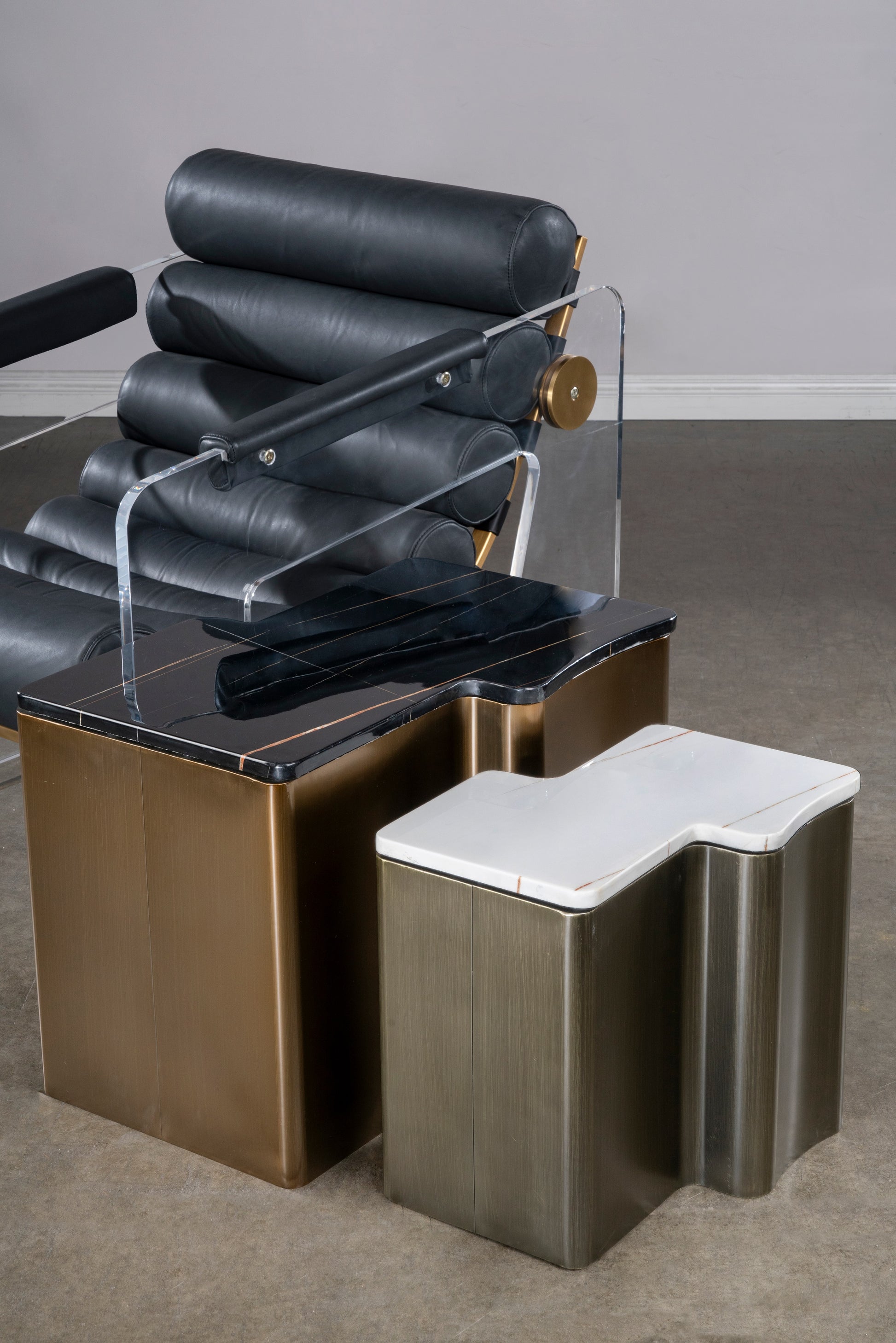 bronze living room table set