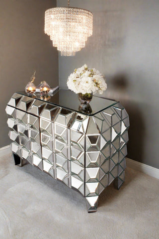 Spike Mirrored Chest Cabinet