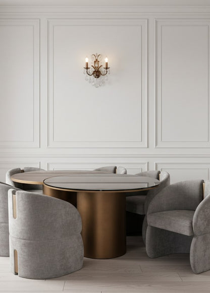 Bently Gray and Gold Armchair Dining Chair