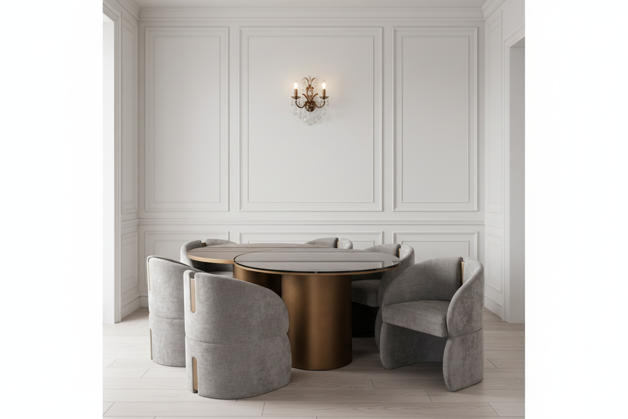 antique gold dining table