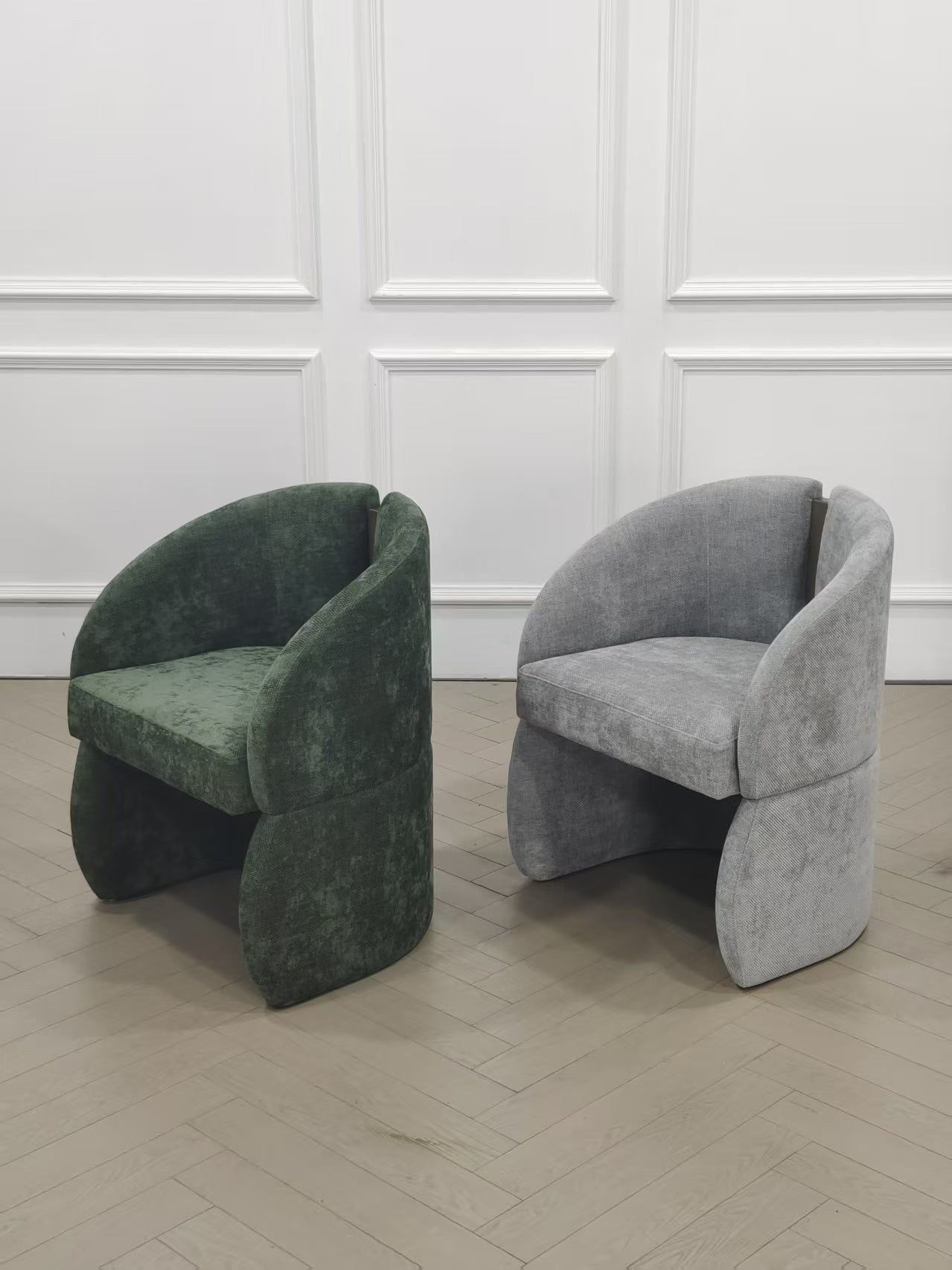 Bently Gray and Gold Armchair Dining Chair